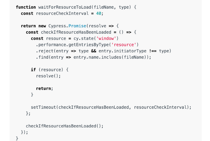 Waiting for network resources in Cypress